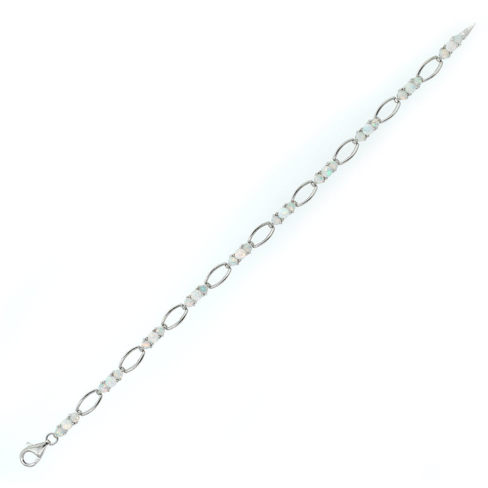 Created Opal Fashion Bracelet in Sterling Silver - jewelerize.com