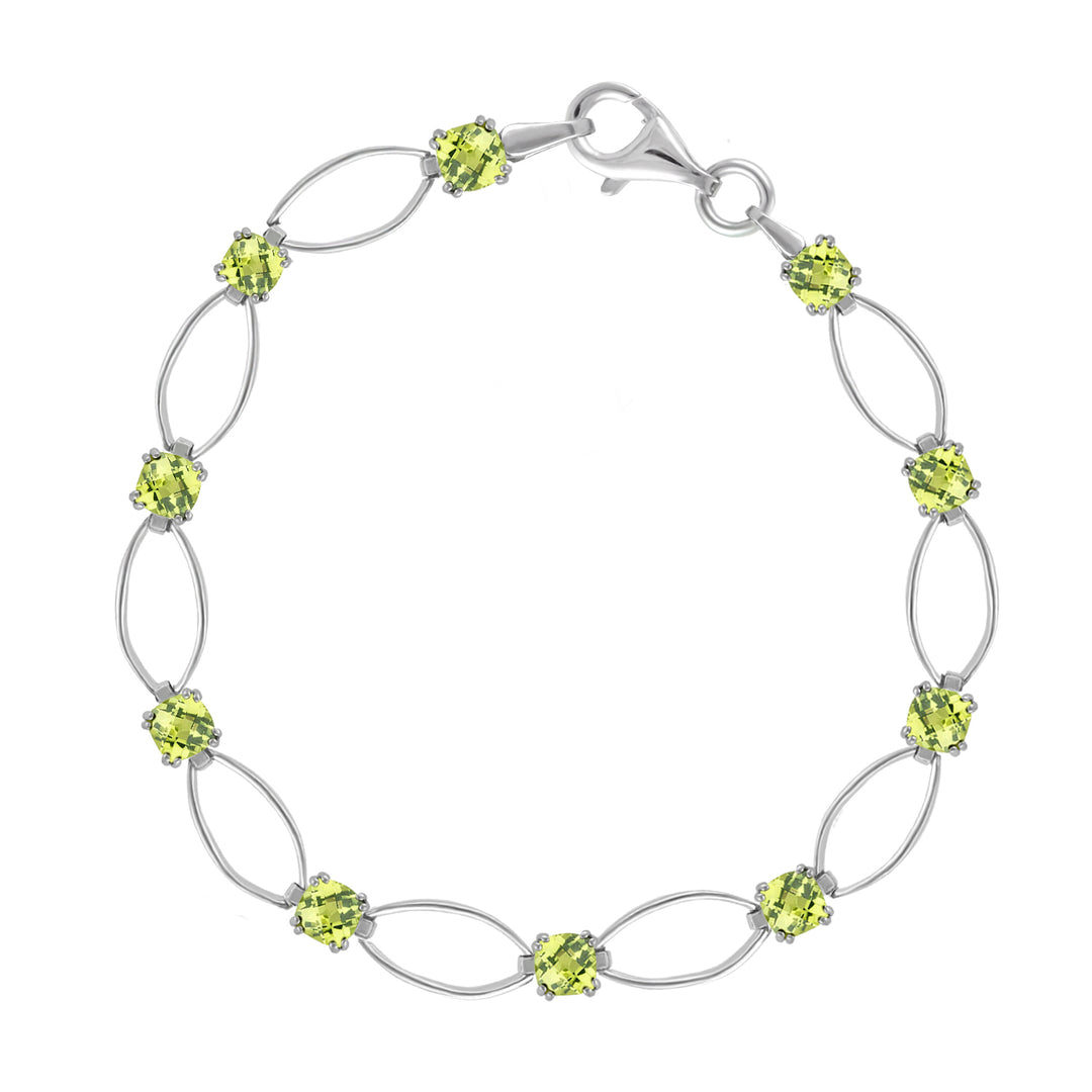 Peridot Fashion Bracelet in Sterling Silver - jewelerize.com