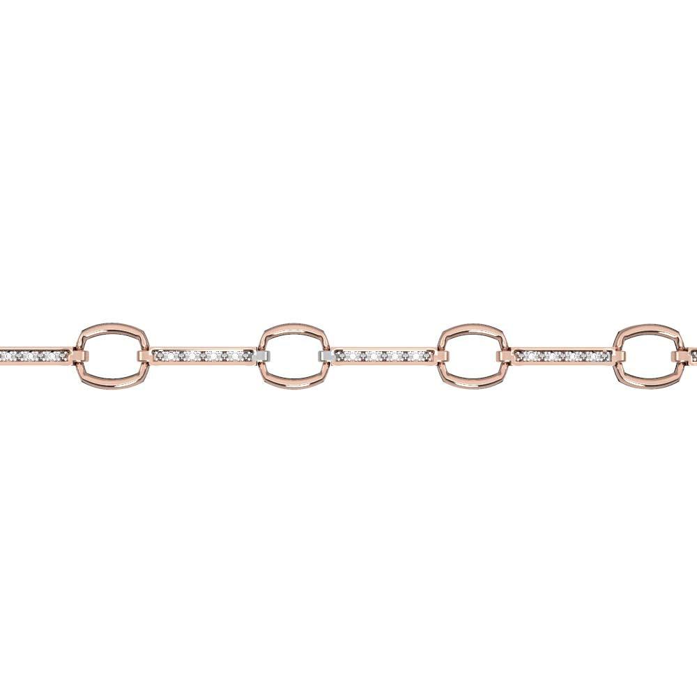 Diamond Fashion Bracelet in 10K Rose Gold - jewelerize.com