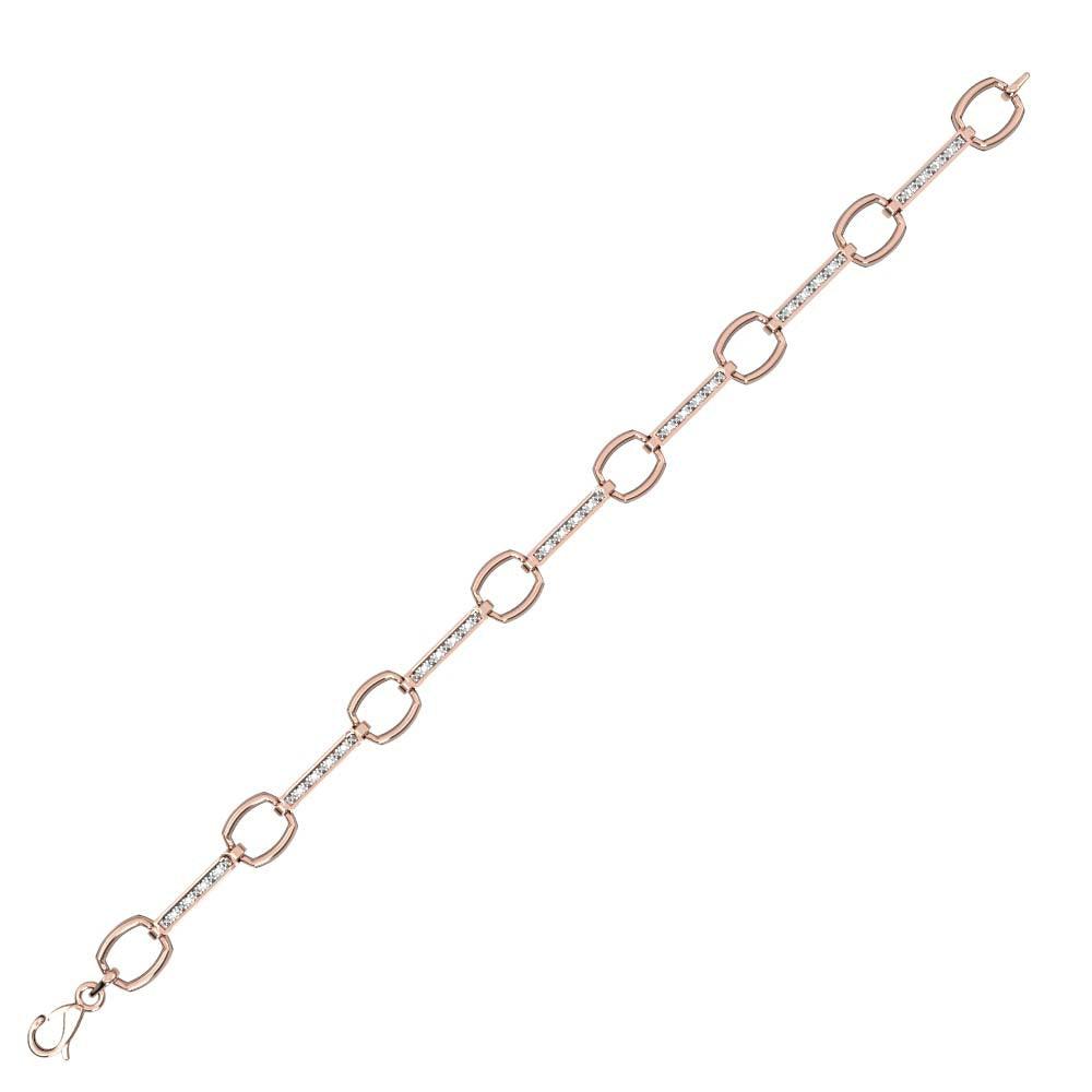 Diamond Fashion Bracelet in 10K Rose Gold - jewelerize.com