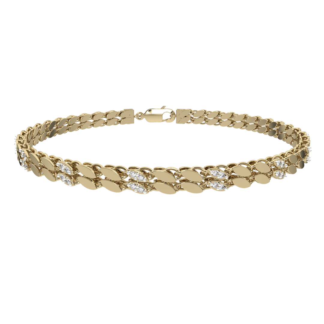 1/4 ct. Diamond Fashion Bracelet in 10K Yellow Gold - jewelerize.com