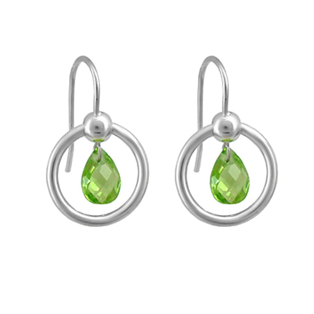 Peridot Briolette Earrings in Sterling Silver - jewelerize.com