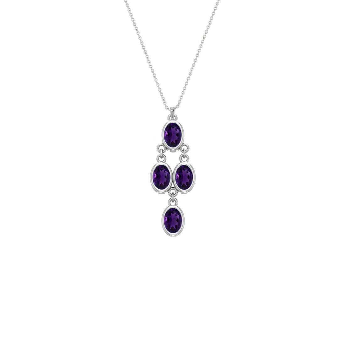 Amethyst Fashion Silver Pendant - jewelerize.com