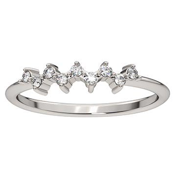 Diamond Fashion Scatter Ring in 10K White Gold - jewelerize.com