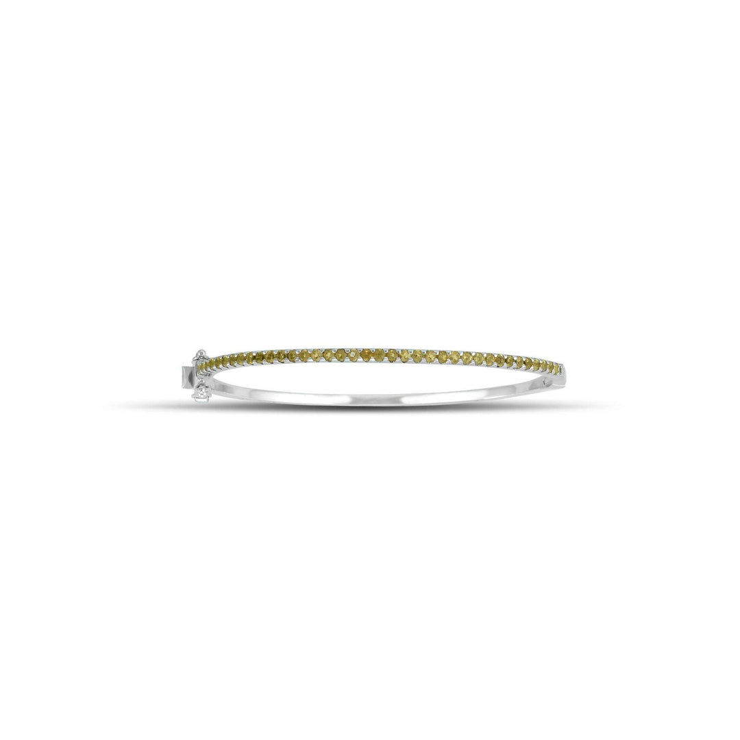 Round Citrine Fashion Bangle in Sterling Silver - jewelerize.com