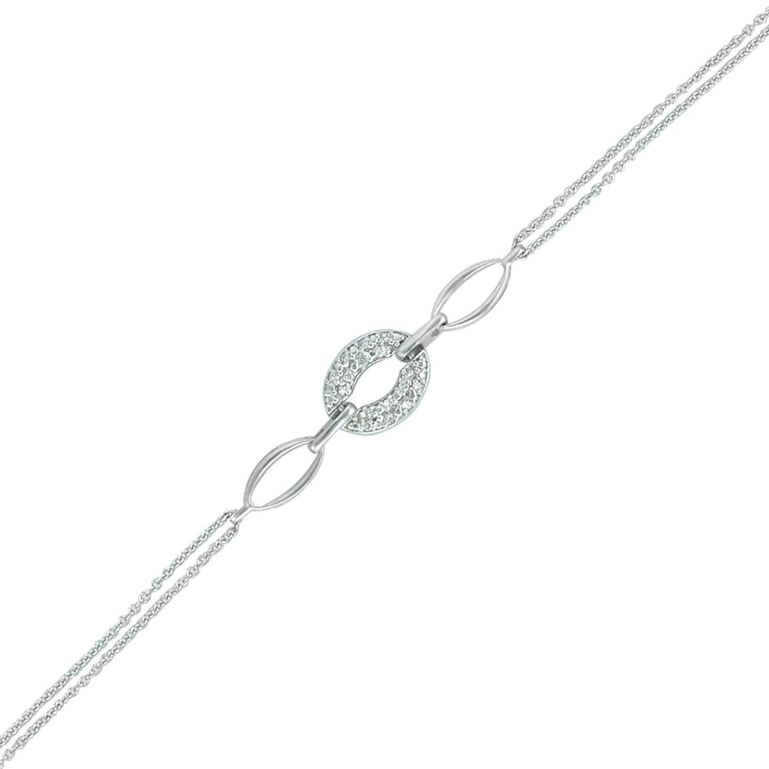 Diamond Accent Fashion Bracelet in Sterling Silver - jewelerize.com