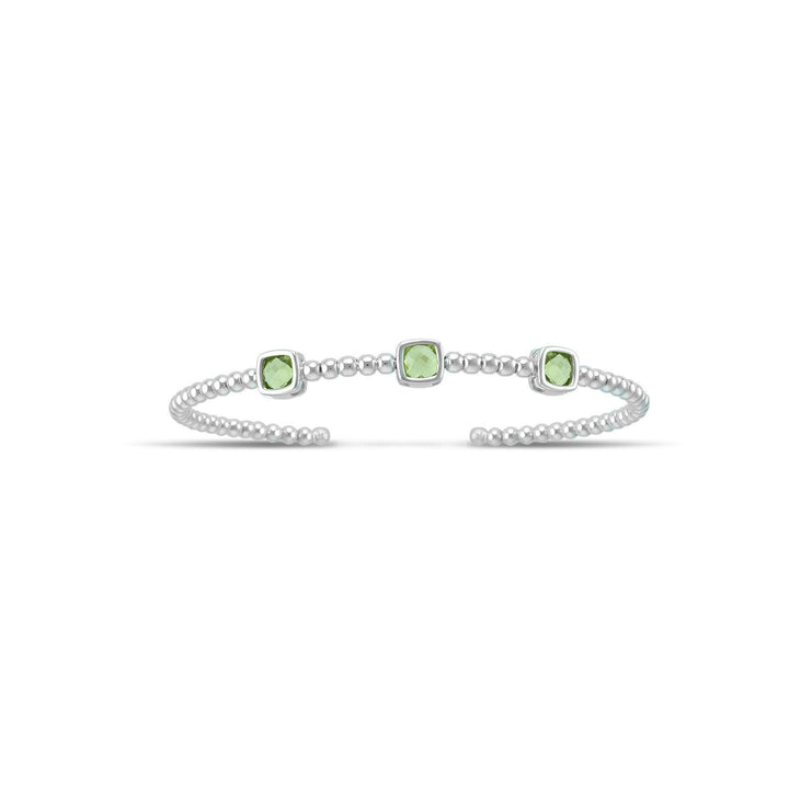 Peridot Fashion Cuff Bracelet in Sterling Silver - jewelerize.com