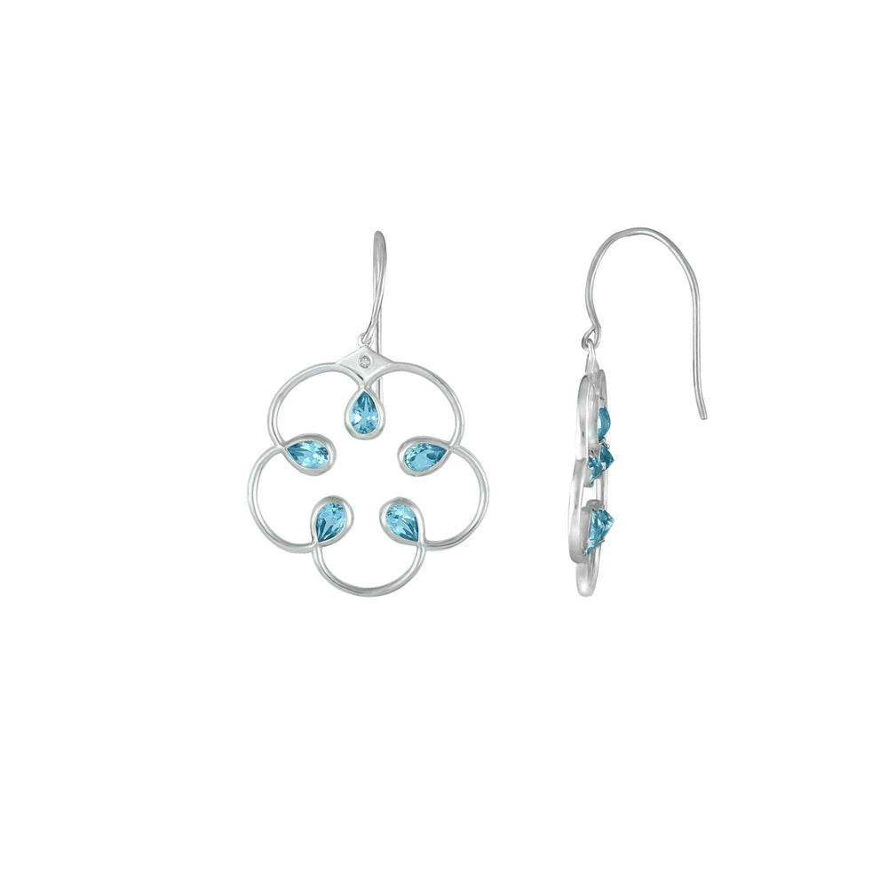 Blue Topaz Fashion Earrings in Sterling Silver - jewelerize.com