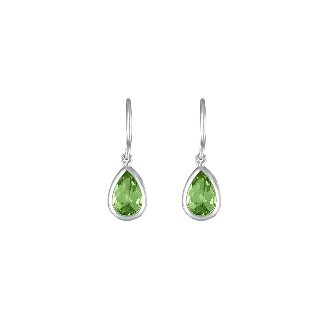 Peridot Dangle Earrings in Sterling Silver - jewelerize.com