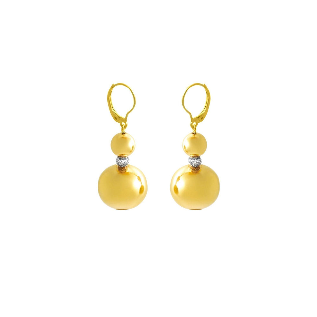 14K Yellow Gold and Diamond Innovoro® Lightweight Dangle Earrings - jewelerize.com