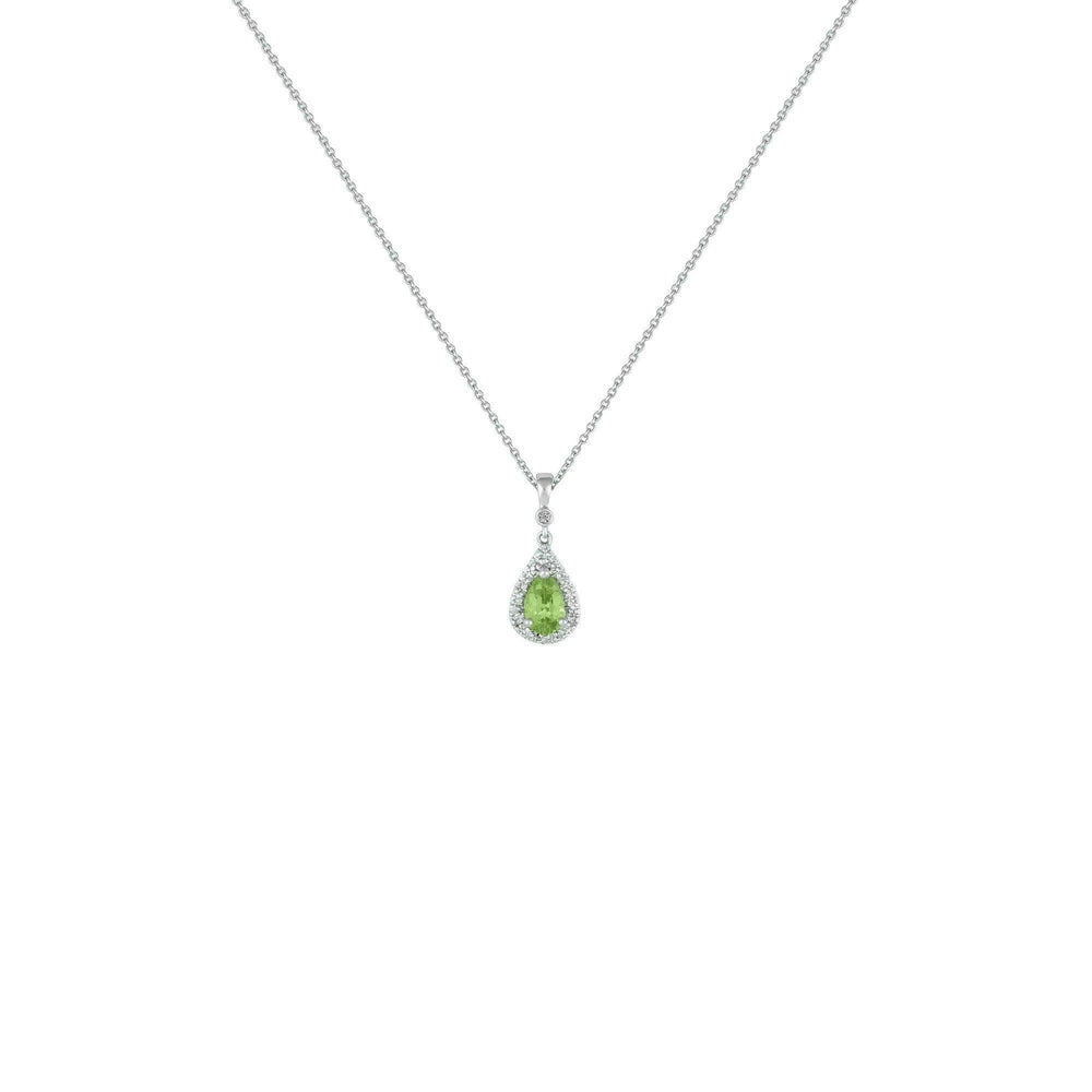 Peridot and Diamond Accent Pendant in Sterling Silver - jewelerize.com