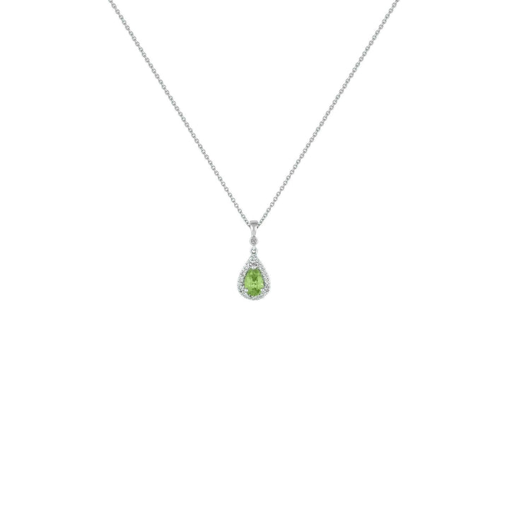 Peridot and Diamond Accent Pendant in Sterling Silver - jewelerize.com