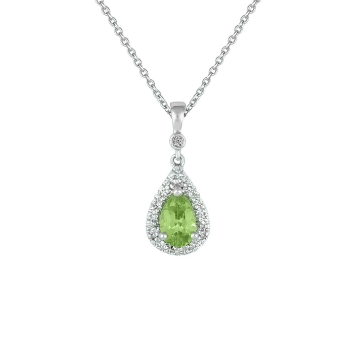 Peridot and Diamond Accent Pendant in Sterling Silver - jewelerize.com