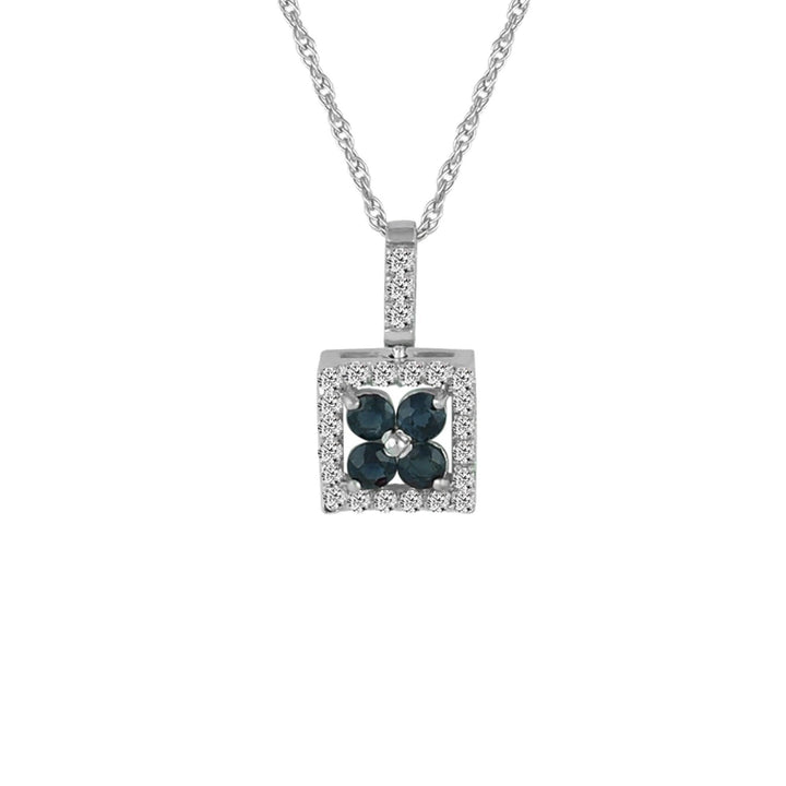 Sapphire and Diamond Accent Fashion Pendant in 10K Gold - jewelerize.com