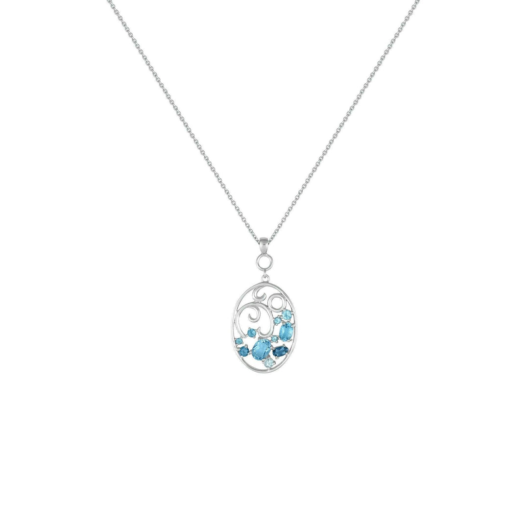 Blue Topaz and London Blue Topaz Fashion Pendant - jewelerize.com