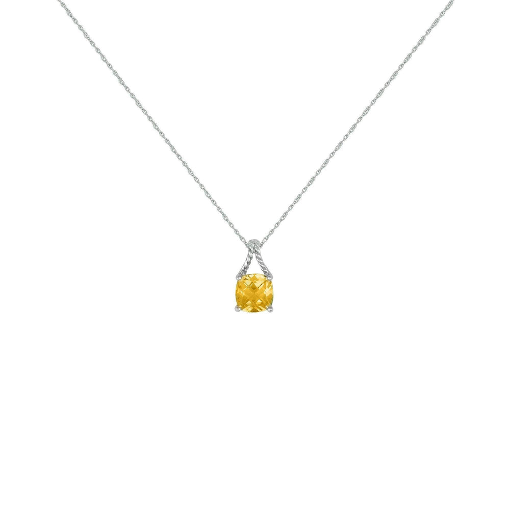 Citrine Fashion Pendant in Sterling Silver - jewelerize.com