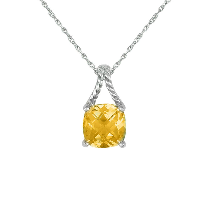 Citrine Fashion Pendant in Sterling Silver - jewelerize.com