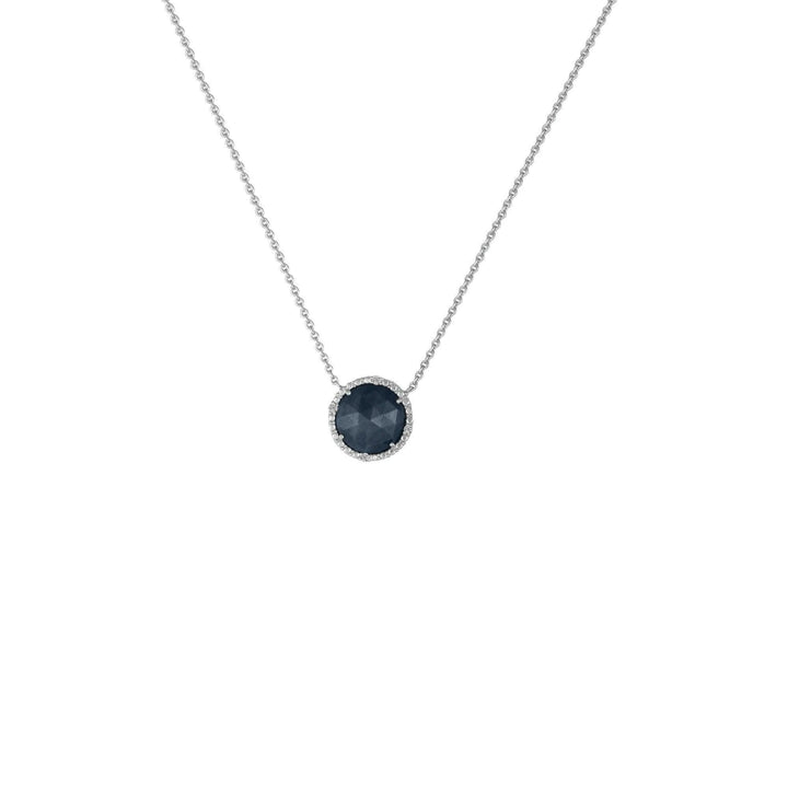 Genuine Sapphire and Diamond Accent Fashion Necklace in Silver - jewelerize.com