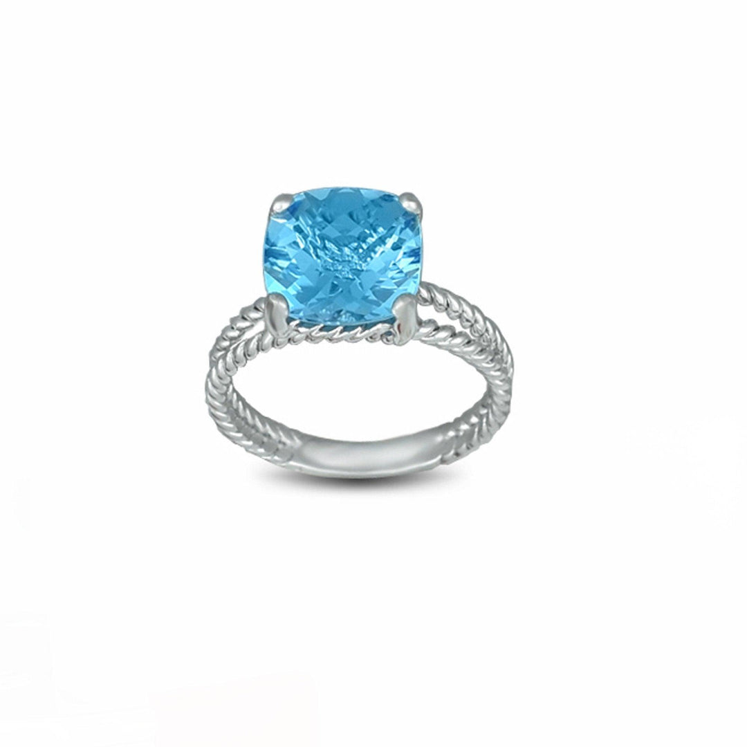 Blue Topaz Fashion Ring in Sterling Silver - jewelerize.com