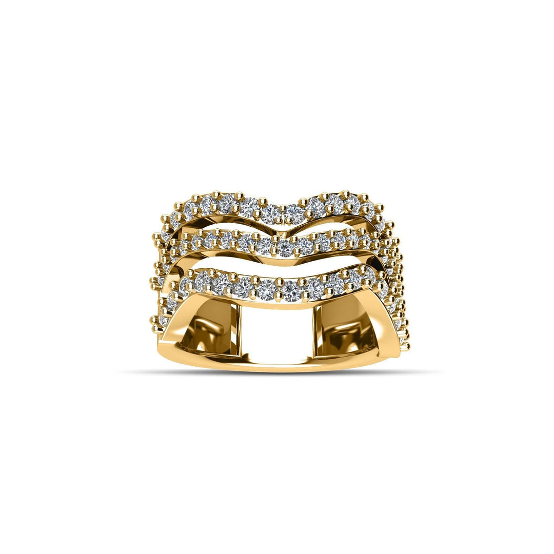 Yellow Gold Plated Cubic Zirconia Fashion Ring in Sterling Silver - jewelerize.com