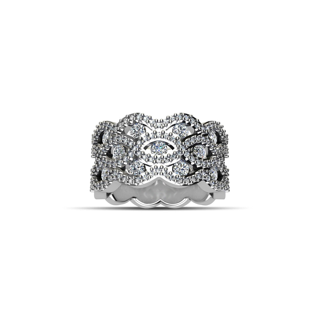 Cubic Zirconia Fashion Ring in Sterling Silver - jewelerize.com