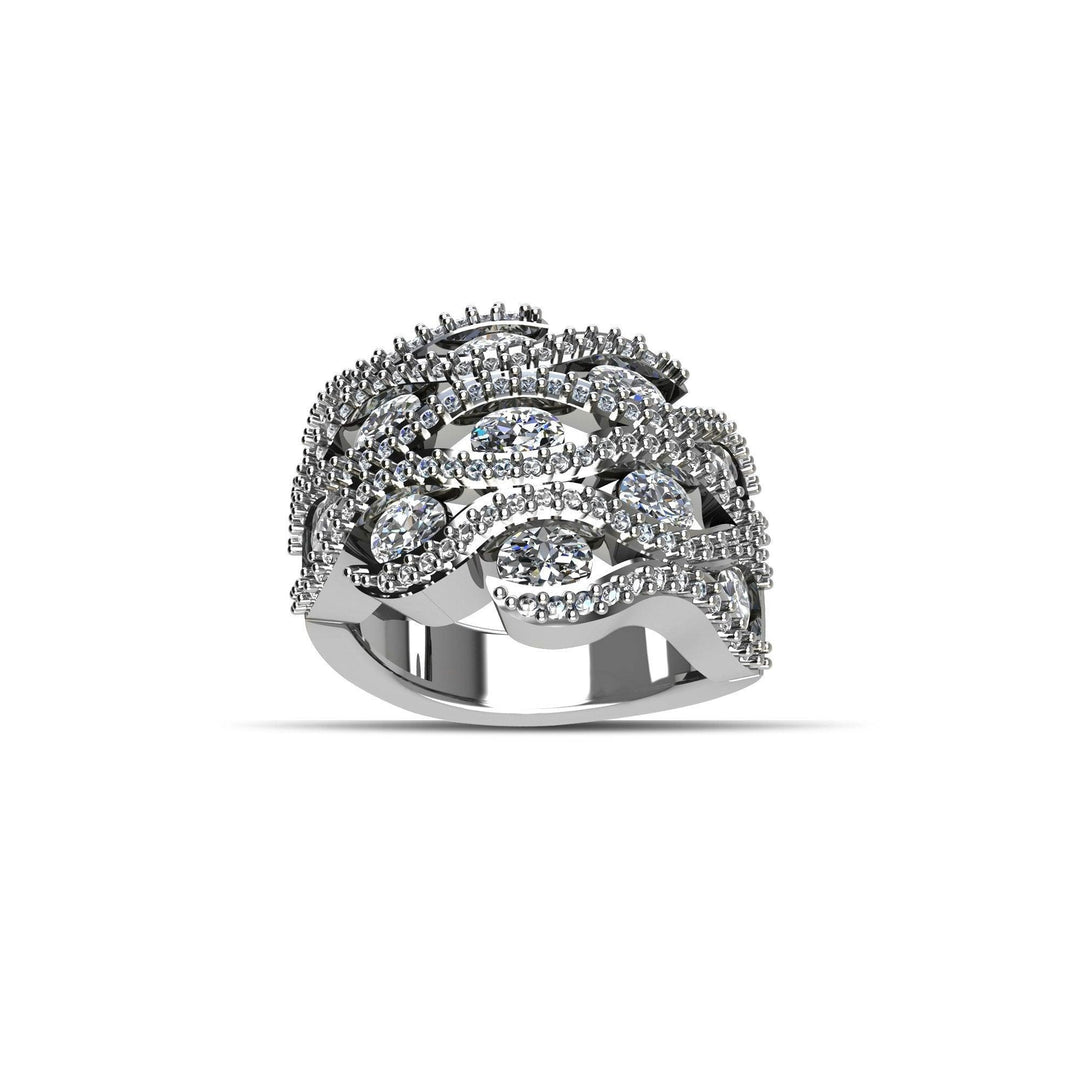 Cubic Zirconia Fashion Ring in Sterling Silver - jewelerize.com