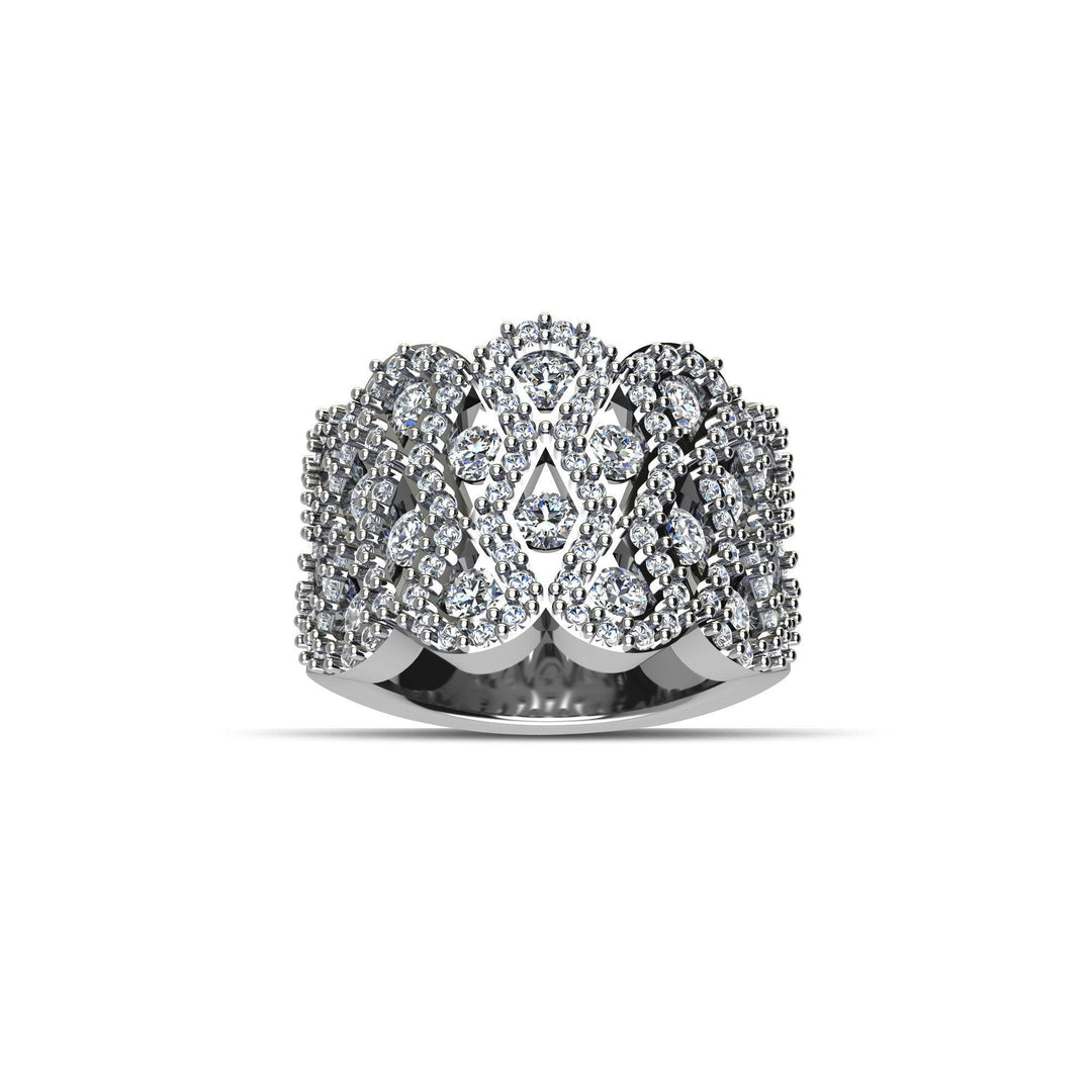 Cubic Zirconia Fashion Ring in Sterling Silver - jewelerize.com