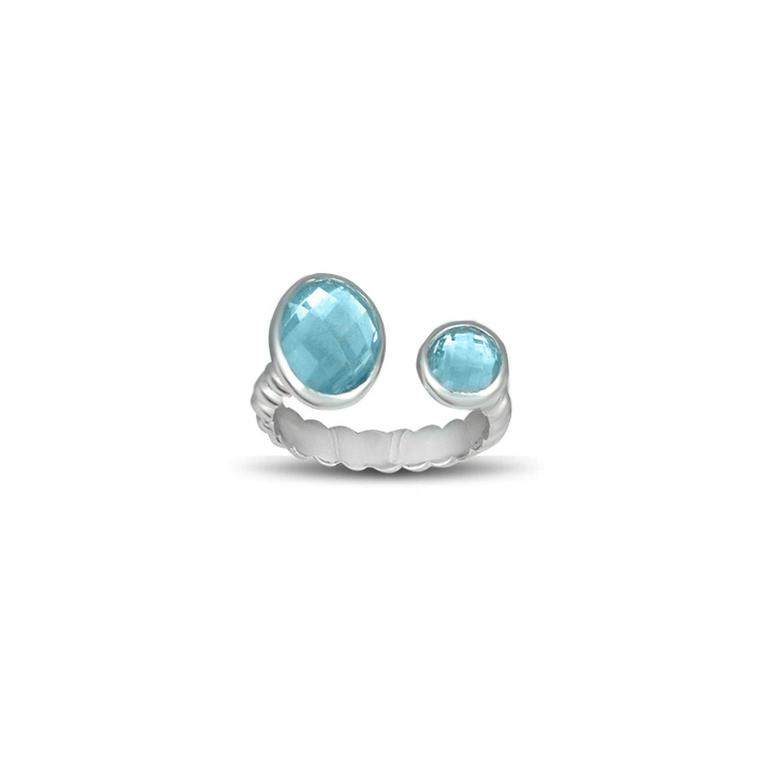 Blue Topaz Fashion Ring in Sterling Silver - jewelerize.com