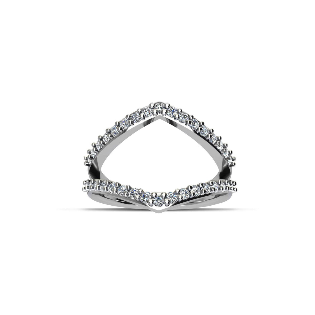 Cubic Zirconia Fashion Geometric Ring in Sterling Silver - jewelerize.com