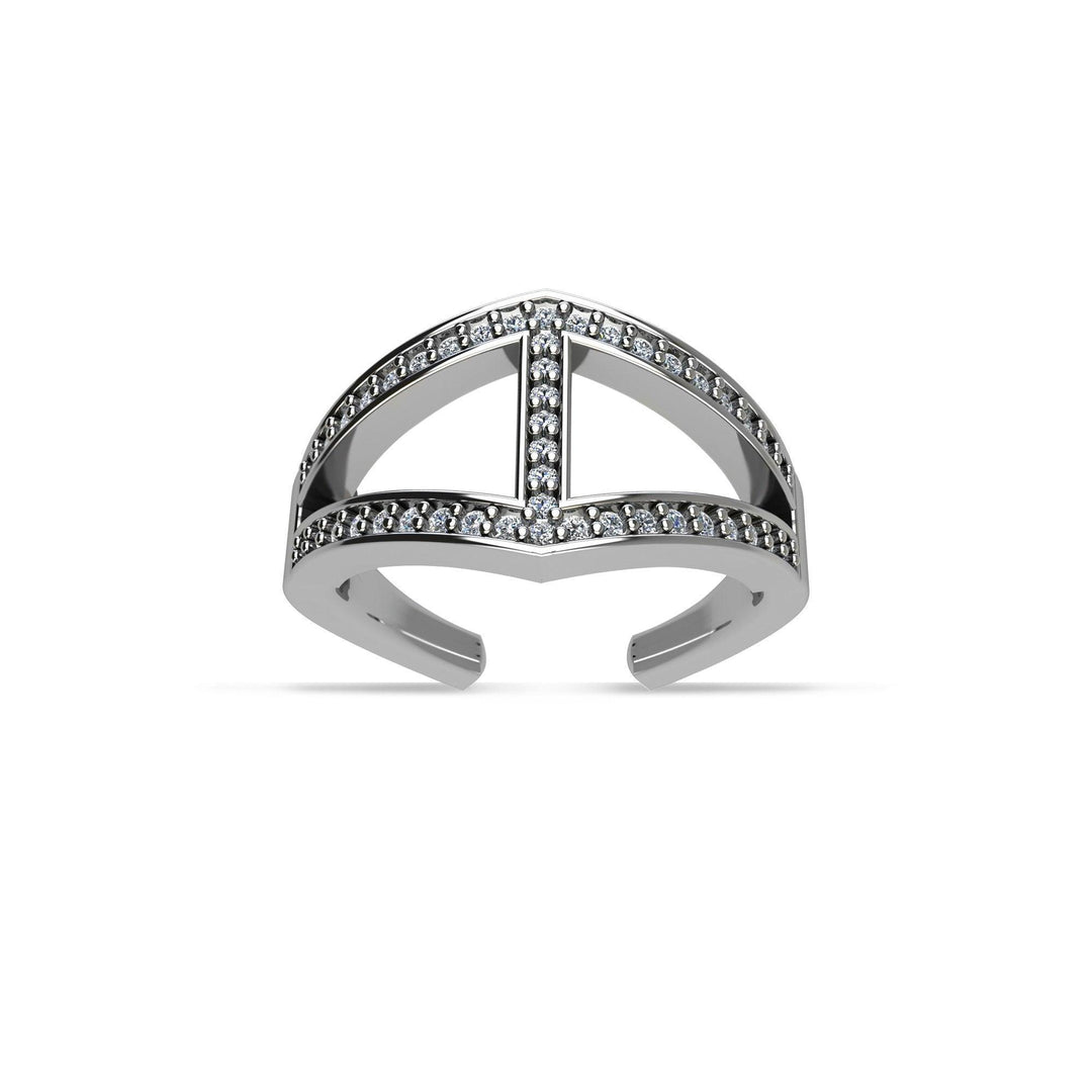 Cubic Zirconia Fashion Ring in Sterling Silver - jewelerize.com