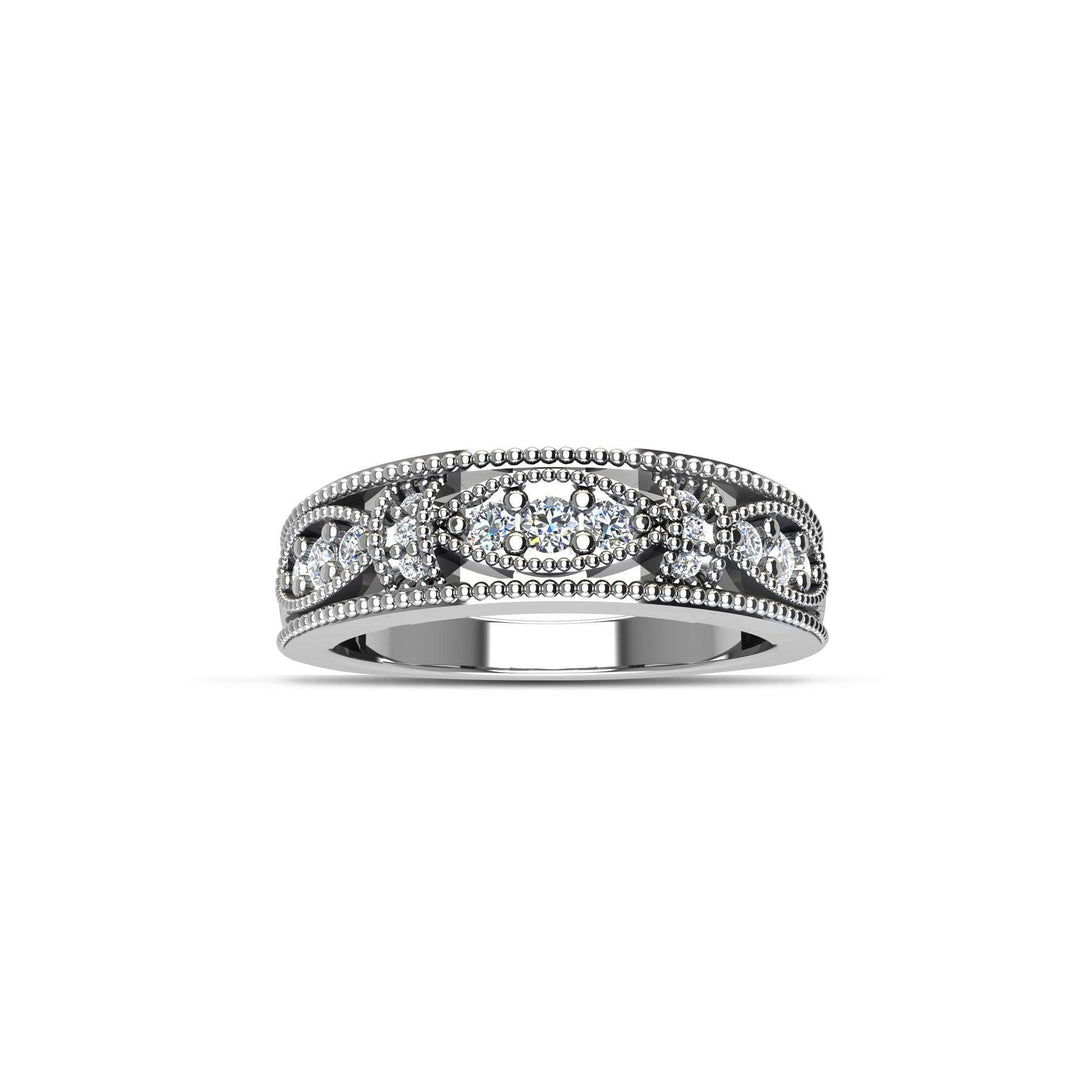 Cubic Zirconia Fashion Stackable Ring in Sterling Silver - jewelerize.com