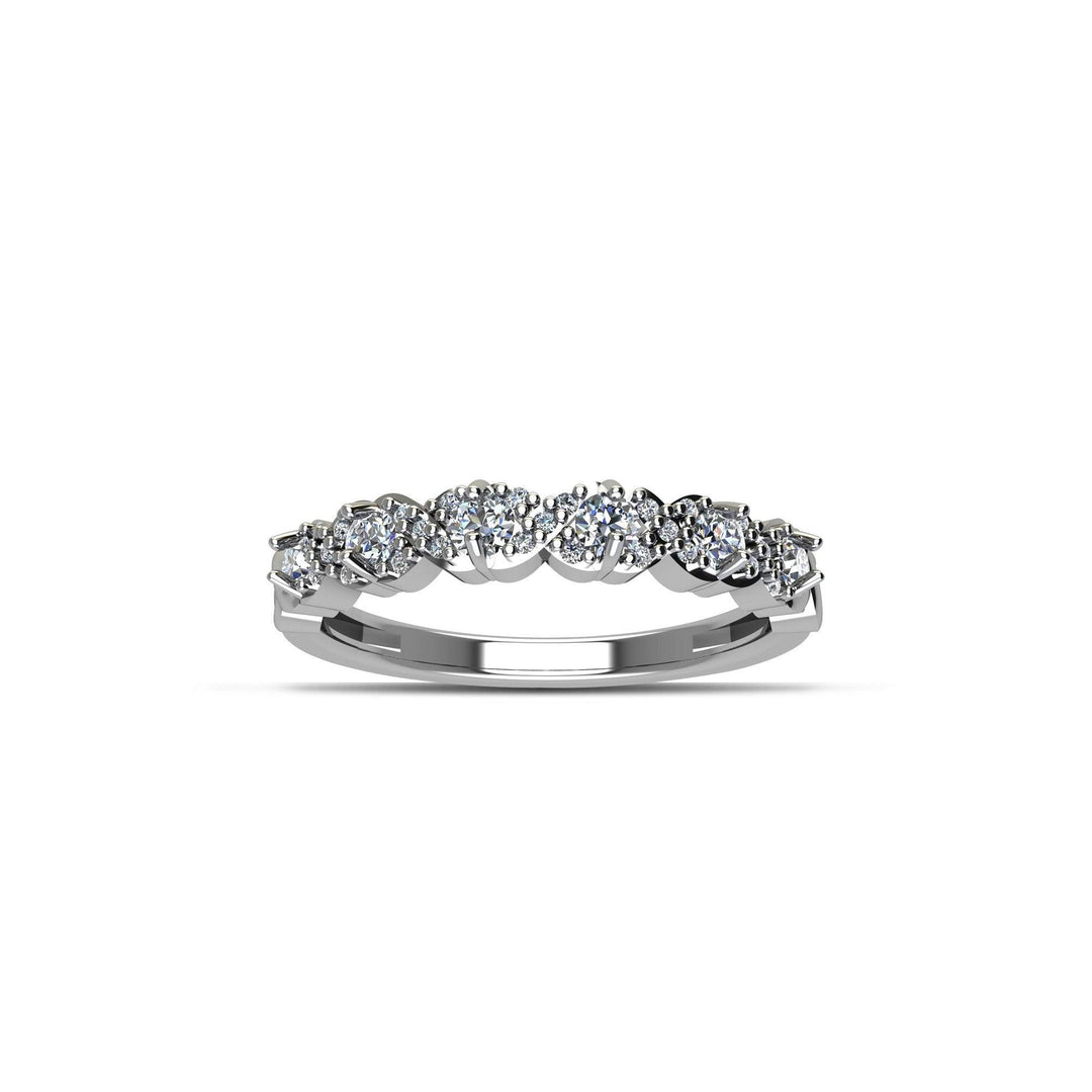 Cubic Zirconia Fashion Stackable Ring in Sterling Silver - jewelerize.com