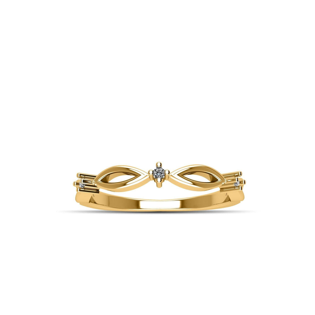 Yellow Gold Plated Cubic Zirconia Fashion Stackable Ring in Sterling Silver - jewelerize.com