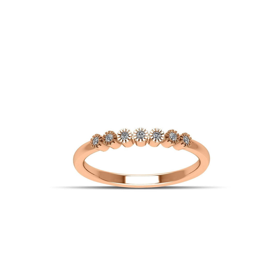 Rose Gold Plated Cubic Zirconia Fashion Stackable Ring in Sterling Silver - jewelerize.com