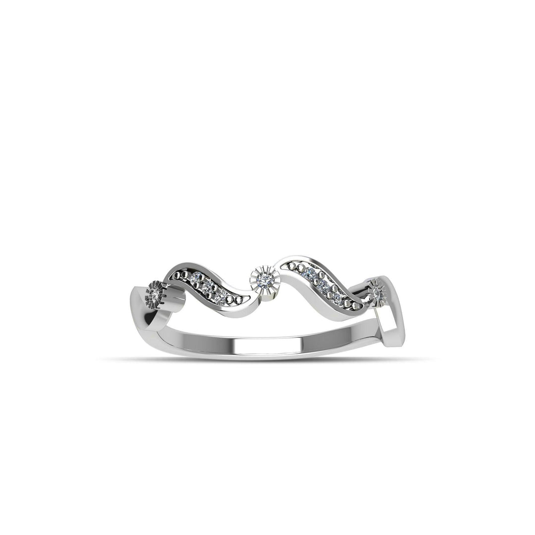 Cubic Zirconia Fashion Stackable Ring in Sterling Silver - jewelerize.com