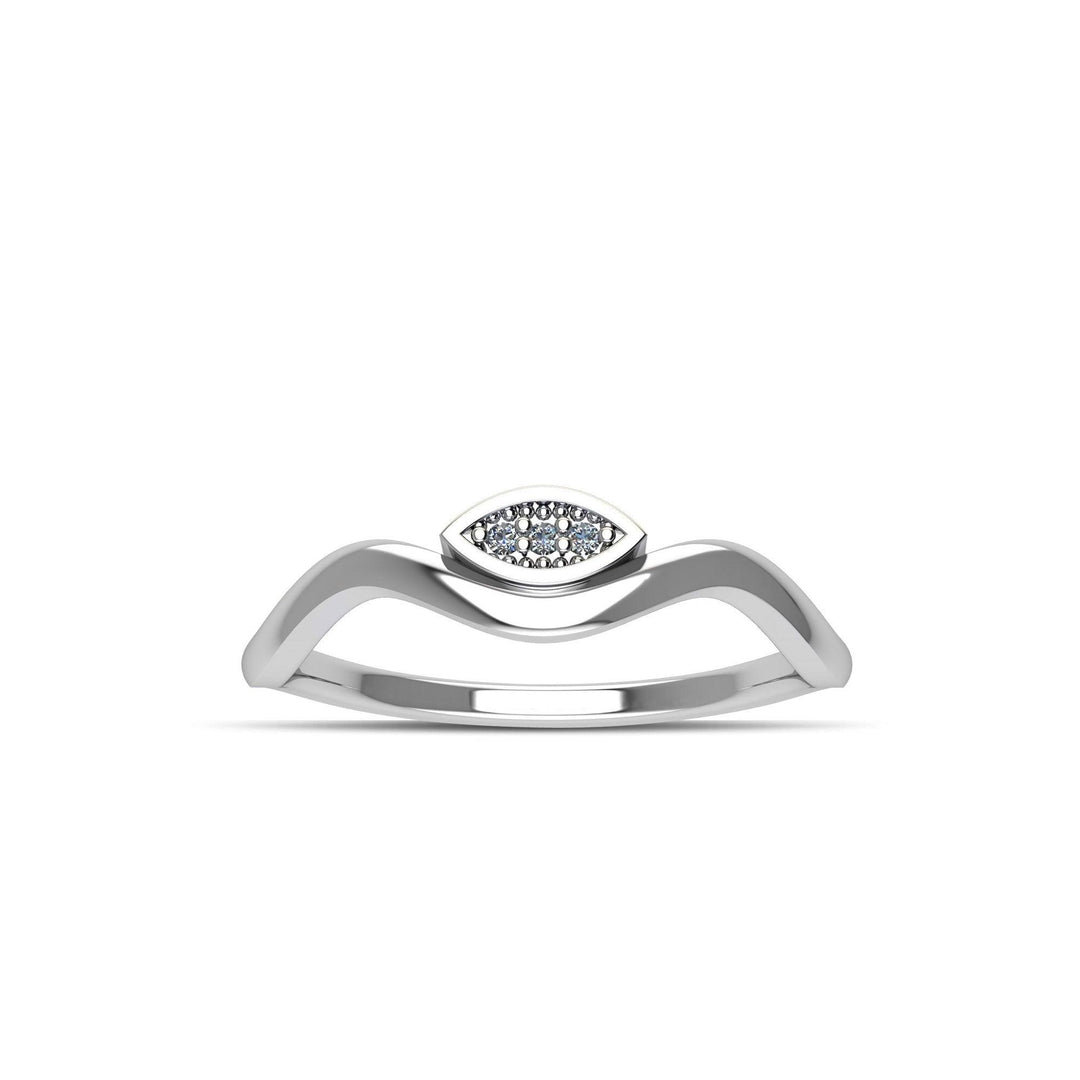 Cubic Zirconia Fashion Stackable Ring in Sterling Silver - jewelerize.com