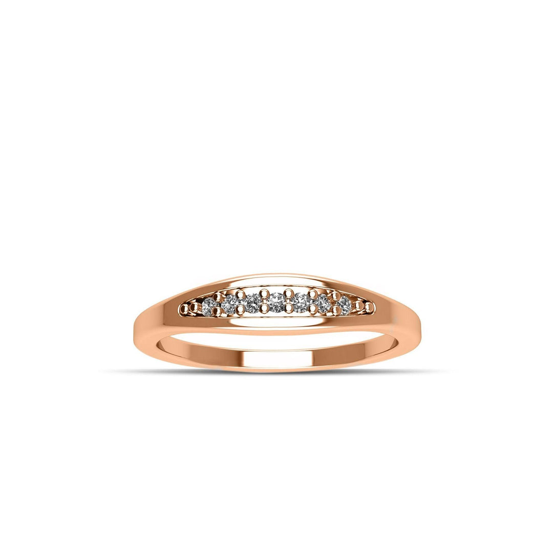 Rose Gold Plated Cubic Zirconia Fashion Stackable Ring in Sterling Silver - jewelerize.com