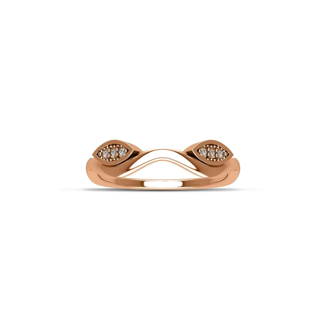 Rose Gold Plated Cubic Zirconia Fashion Stackable Ring in Sterling Silver - jewelerize.com