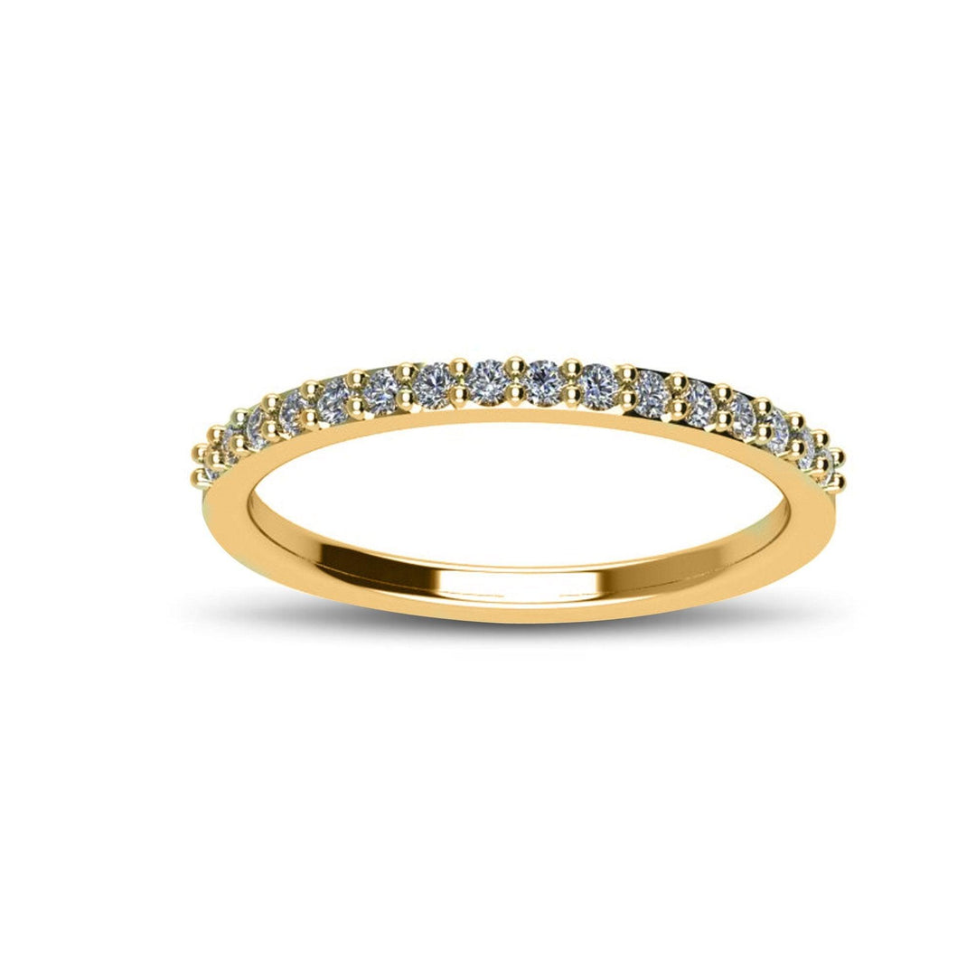 Gold Plated Cubic Zirconia Fashion Stackable Ring in Sterling Silver - jewelerize.com