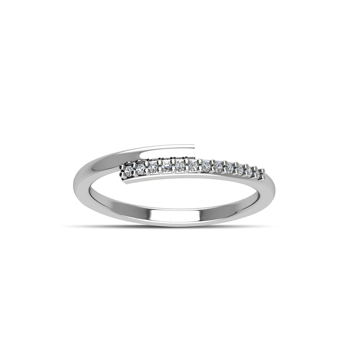 Cubic Zirconia Fashion Stackable Ring in Sterling Silver - jewelerize.com